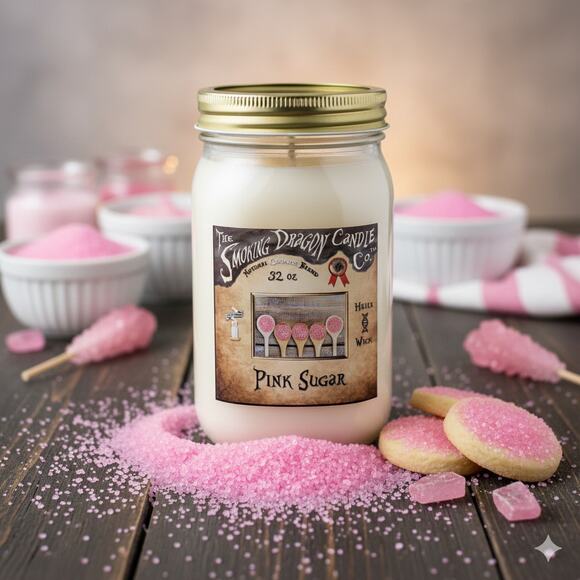 The Smoking Dragon Candle Co Other - Pink Sugar - 32 oz Coconut Wax Candle